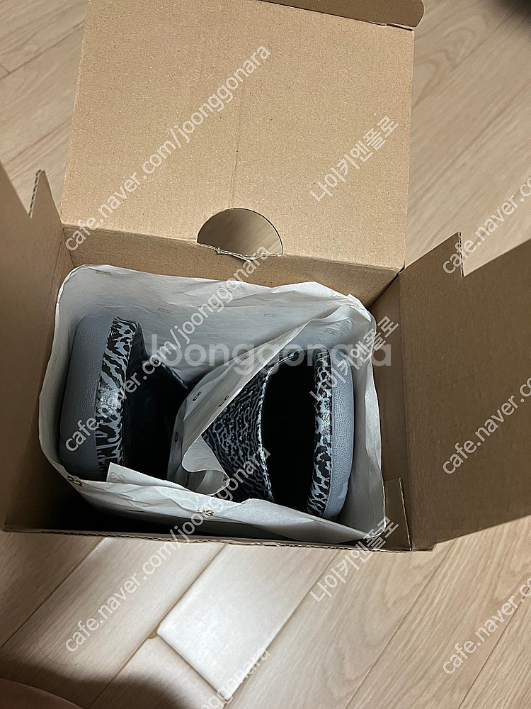 (새상품)조던 슈퍼플라이 팀 슬라이드 GR 블랙코끼리 280사이즈--4