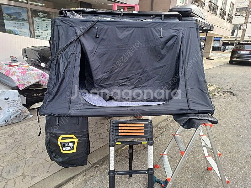 툴레 하프로 팩라인 코토 일체형 루프박스 루프탑텐트 가...--6