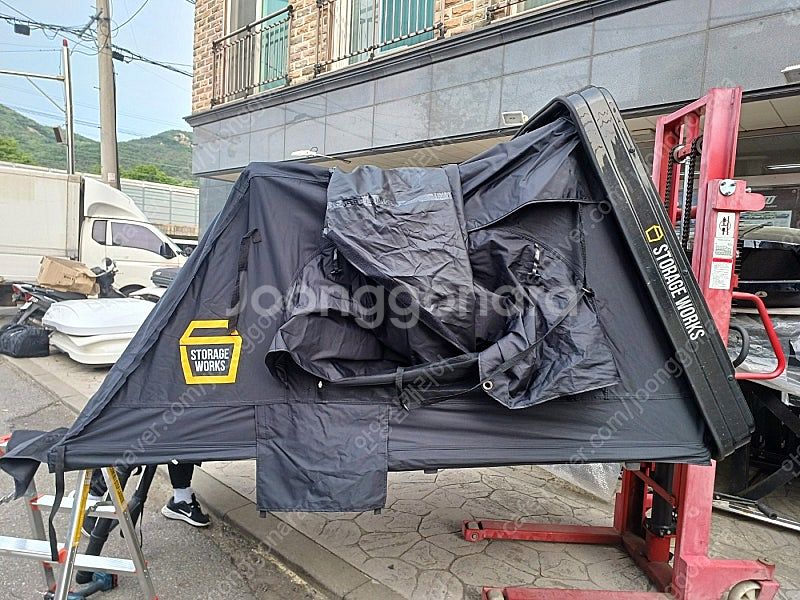 툴레 하프로 팩라인 코토 일체형 루프박스 루프탑텐트 가...--9