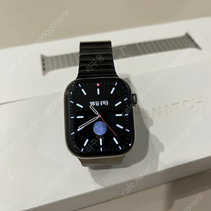 애플워치10 내추럴 티타늄 42mm 애케플 + 링크브레이릿 내추럴 신형