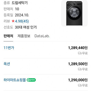 LG 트롬 FG21KN 드럼세탁기 새상품