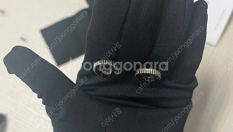 샤넬 블랙 귀걸이--5