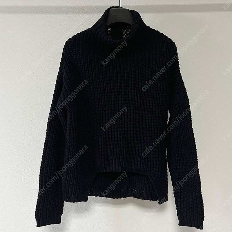 [S] 릭오웬스 15FW "SPHINX" 울 터틀넥 비대칭 스웨터 블랙 판매합니다