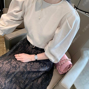 바이씨니 셔링퍼프티 블랙 새상품