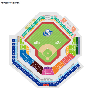 5.25(일) 삼성 vs 기아 중앙스카이상단석 4~8연석