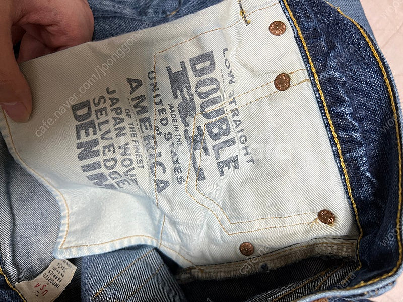 34사이즈 RRL 더블알엘 로우 스트레이트핏 데님--3