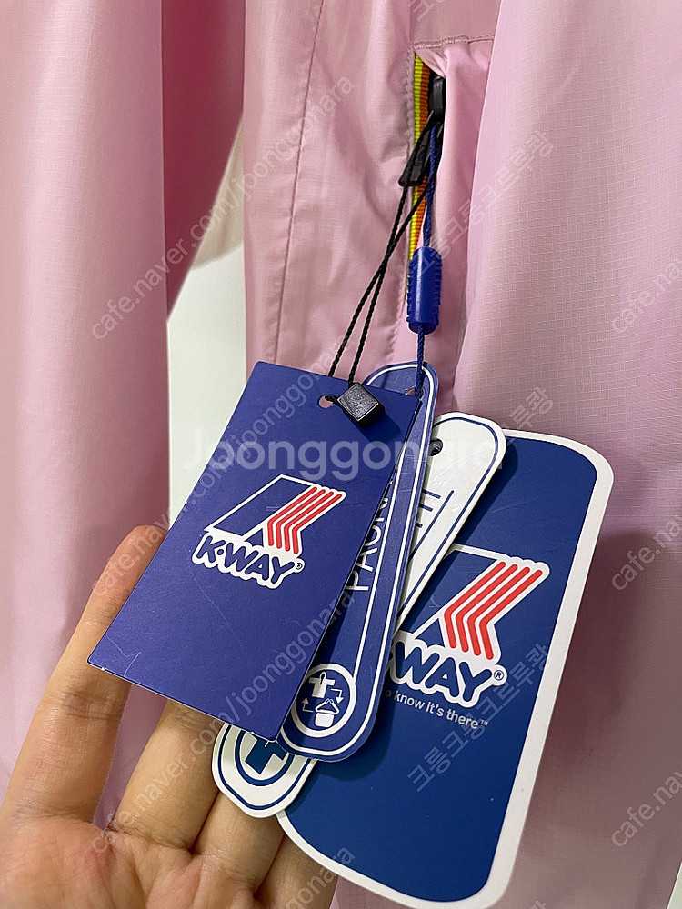 새상품 까웨 윈드브레이커 바람막이 핑크 L 우비 비옷--2