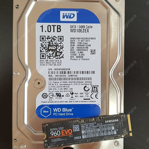읜도우 설치된 1tb hdd