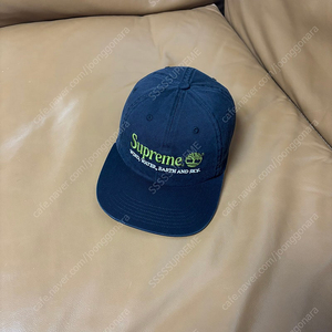 Supreme 슈프림x팀버랜드 워시드 블랙 6패널 볼캡 모자 (Washed Black)