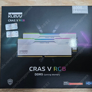 ESSENCORE KLEVV DDR5-6000 CL30 CRAS V RGB WHITE 패키지 서린 (64GB(32Gx2))