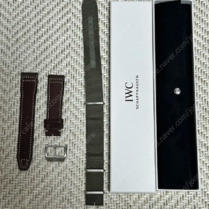 iwc 마크18 가죽 스트랩 버클 포함
