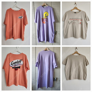 캐릭터 오버핏 티셔츠 3종 세트 프리사이즈