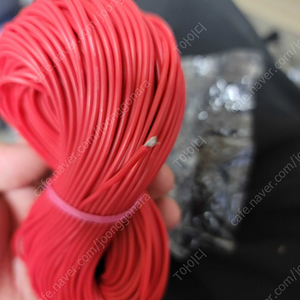 실리콘케이블 팝니다. 레드블랙 2종류 일괄. 20 AWG, 40M 택포가