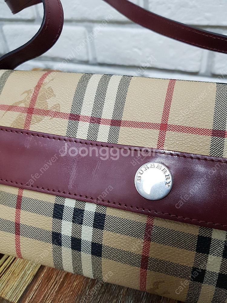 [정품] 버버리 노바체크 바게트백 숄더백--4