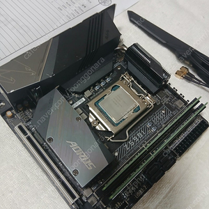 긱바정품 Z590i itx + i7 11700 +16램