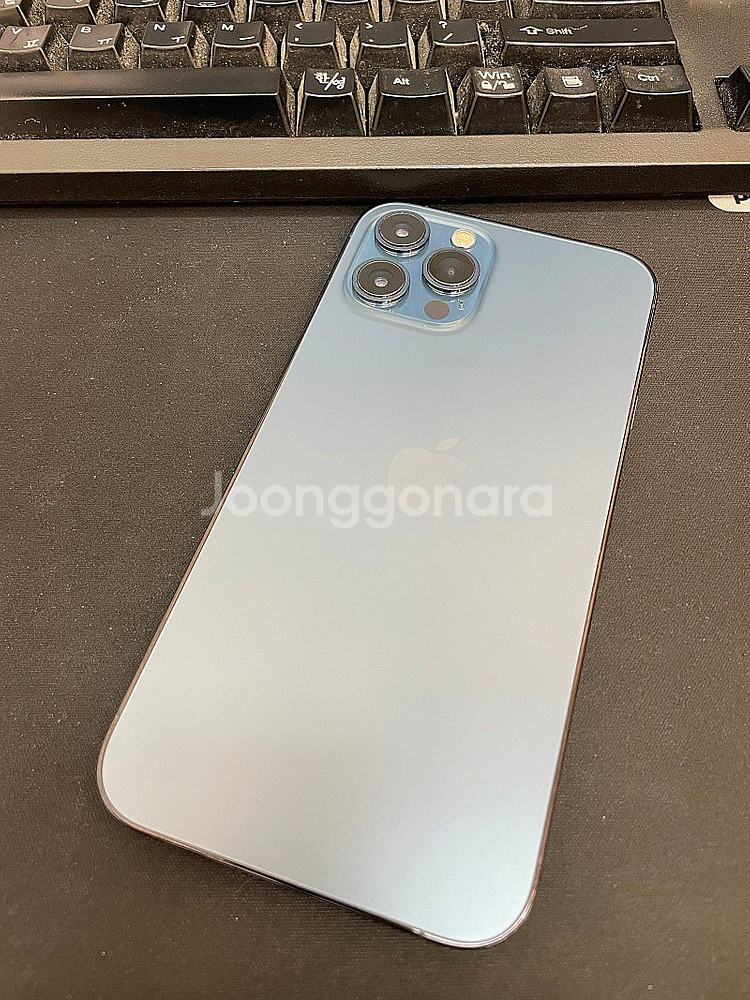 아이폰12프로맥스 블루 256GB 액정사설교체 상태좋은...--0