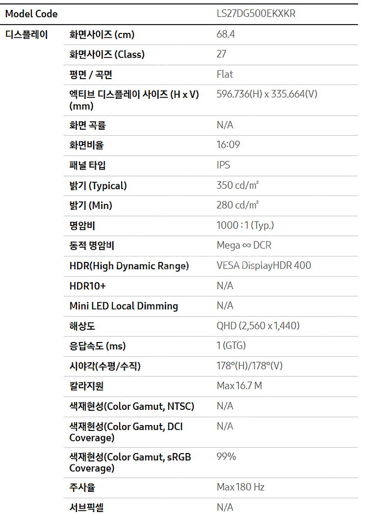 삼성 오디세이 27인치 모니터--3