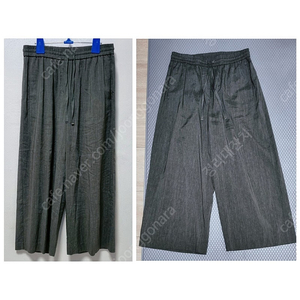 BCBG 와이드 린넨 마 바지(카키)