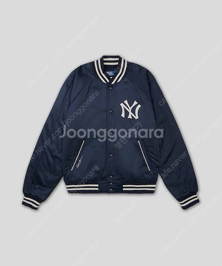 [L] 폴로 x MLB 양키스 새틴 바시티 재킷--0