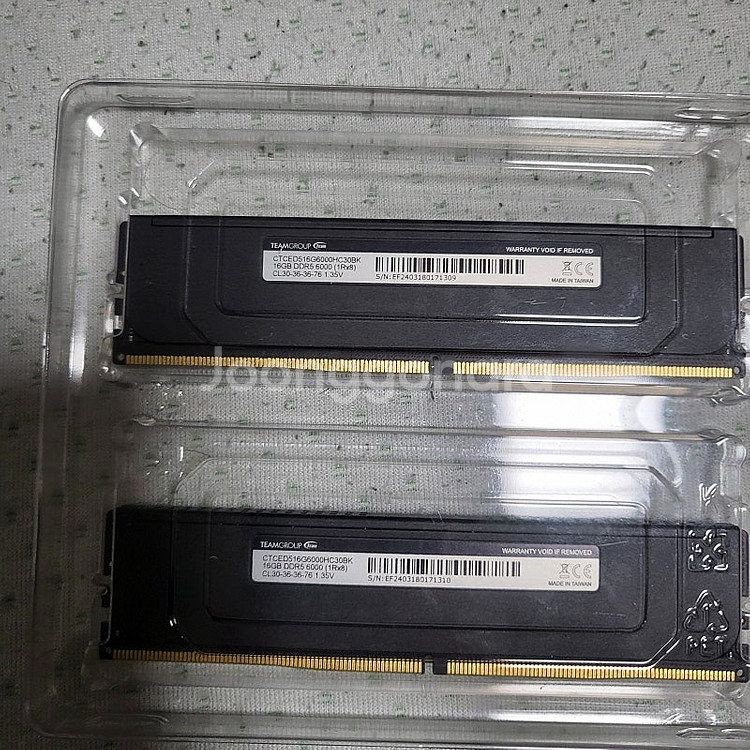 팀그룹 ddr5 cl30 6000 16x2 램--1
