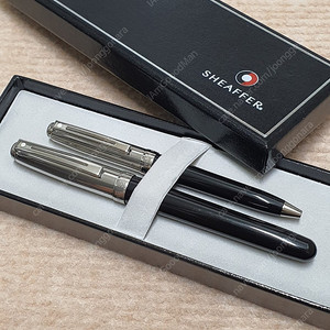 Sheaffer(쉐퍼) Prelude Black Lacquer Palladium Cap CT F닙 만년필+미니 볼펜