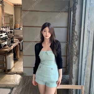 비코튼 트위드 투피스 세트 새상품