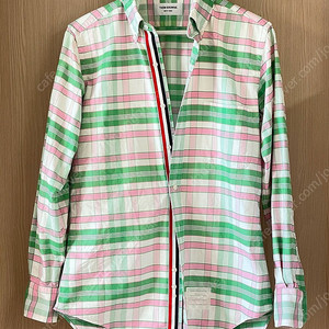 Thom Browne 톰브라운 히든삼선 그린핑크타탄셔츠 2