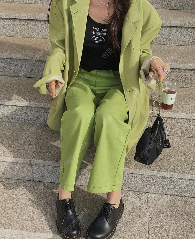 페일제이드 오버핏 자켓 오버사이즈 블레이저(올리브 그린) 이미지