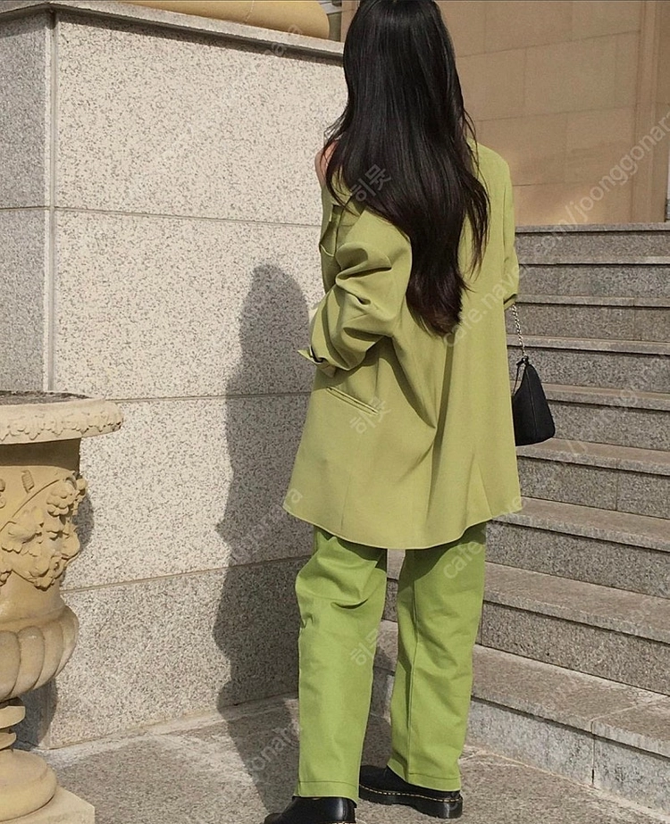 페일제이드 오버핏 자켓 오버사이즈 블레이저(올리브 그린) 이미지