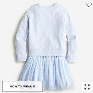 (10사이즈) JCREW 제이크루 하늘색 기모 샤샤 스커트+원피스