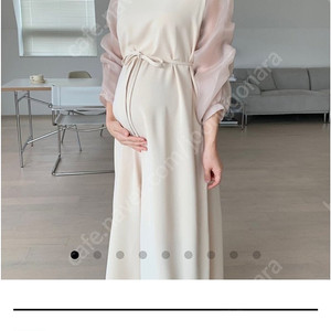 루시드라잇 만삭사진 원피스 아벨 오간자 노방 셔링 임산부원피스 임부복