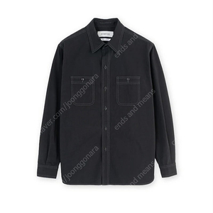 브라운야드 워시드 워크 셔츠 블랙 25ss brownyard