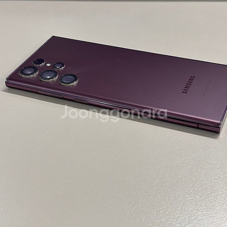 갤럭시 S22울트라 버건디 256기가 무잔상 상태좋은폰...--8