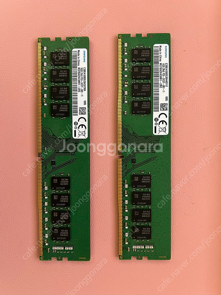 [판매중] 삼성 램 16기가 2개, DDR4 2400T...--0