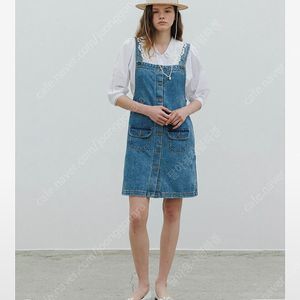 시엔느 데님 오버롤 원피스 Denim Suspender Dress