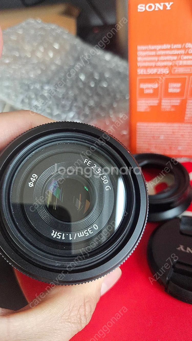 소니 FE 50mm f2.5G 50g렌즈 판매합니다--1