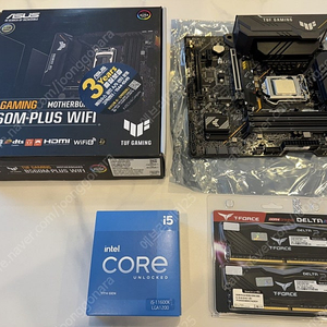 인텔 i5-11600K + ASUS TUF B569M-PLUS WIFI + 팀그룹 DDR +4 에너맥스 3열 수냉쿨러 일괄 판매 합니다.