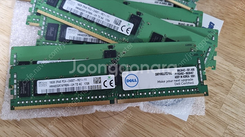 서버용 램 hynix PC4-2400T 16GB ecc...--0