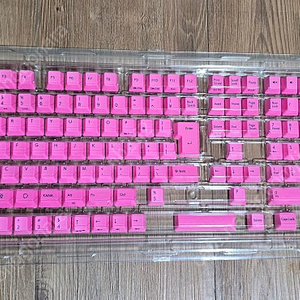 REALFORCE 키보드 핑크 키캡 세트