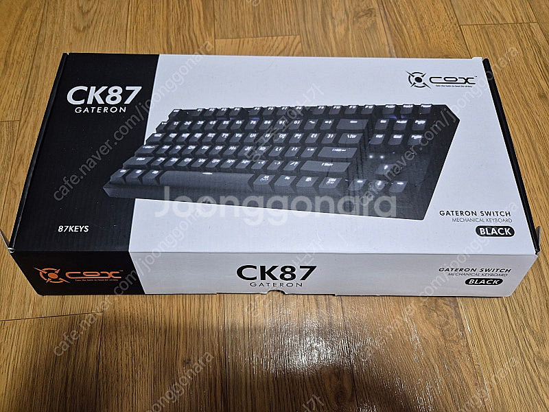 Cox ck87 게이트론 저소음 황축 블랙 키보드--0