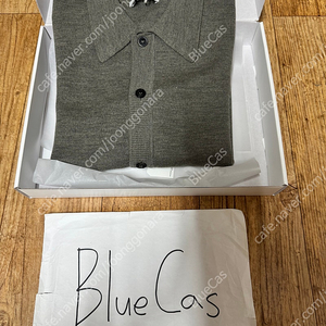 [L,XL] 쿠어 탑필 울 칼라 가디건 카키그레이 새제품