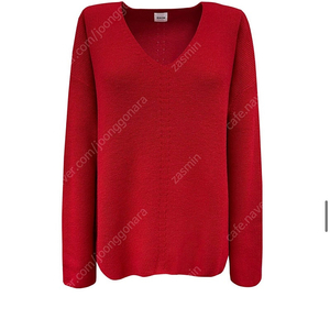 라온(뮤제라)데이 브이넥 니트 레드