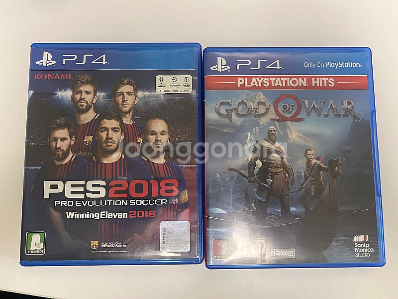 (PS4 플스4) 갓오브워, PES2018 일괄판매--0