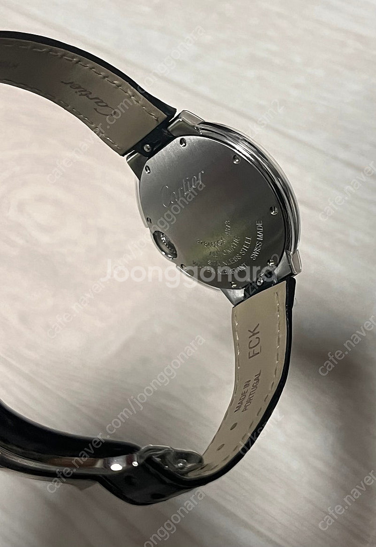 까르띠에 발롱블루 33 가죽 레더 스트랩 민트급--6