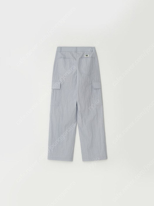 브렌다브렌든 summer wide cargo pants - sky M사이즈--3
