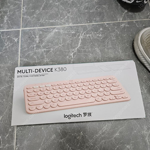 택포 키스킨 포함 로지텍 K380 블루투스 무선 키보드 핑크