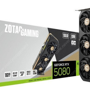 조텍 ZOTAC GAMING GeForce RTX 5080 SOLID CORE OC 16GB GDDR7 그래픽카드 미개봉 새제품 팝니다