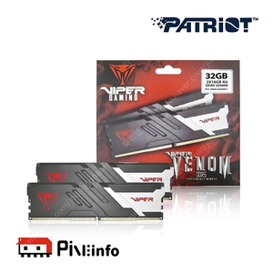 패트리어트 VIPER VENOM DDR5 32G PC5-48000 CL30 6000MHz (16GX2) 듀얼패키지 파인인포 (하이닉스 칩 내장)