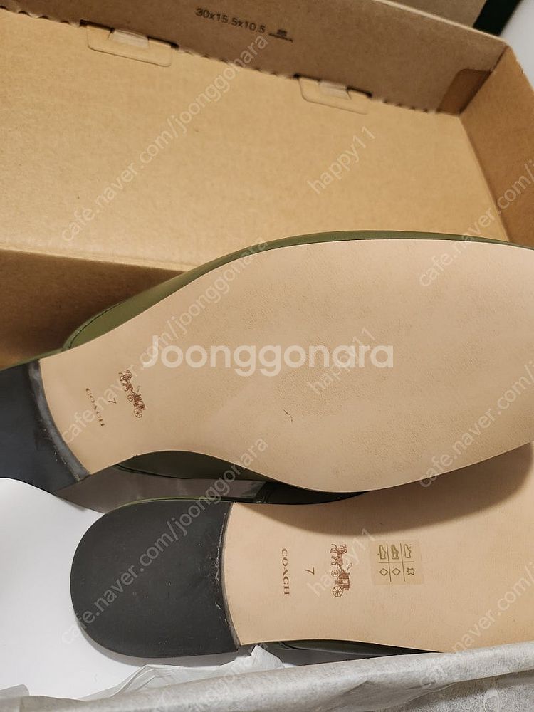 COACH 코치 새미슬라이드 카키색 240사이즈(US7...--5