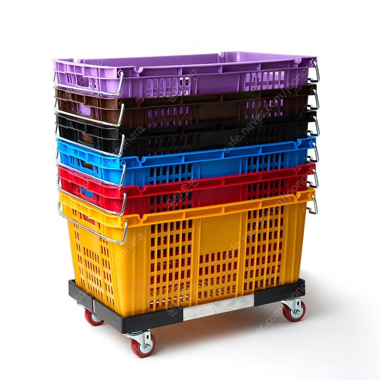 플라스틱운반상자 이사바구니 철고리달린 이삿짐바구니 콘티박스 판매합니다~ 이미지